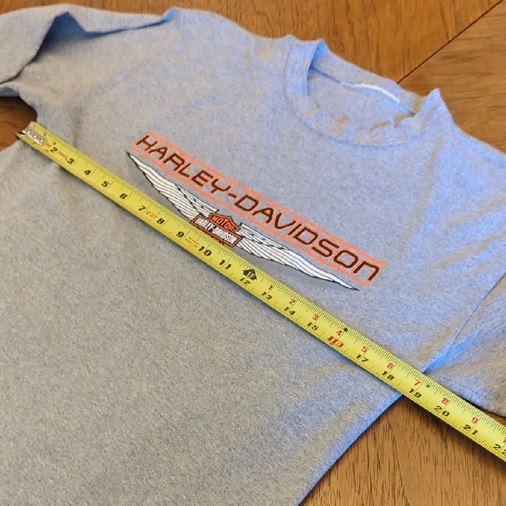 Harley-Davidson Gray Tee with Orange and Black Logo - Picture 4 of 7